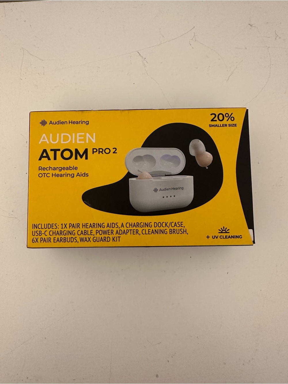 Audien Hearing Atom Pro 2 Rechargeable OTC Hearing Aids